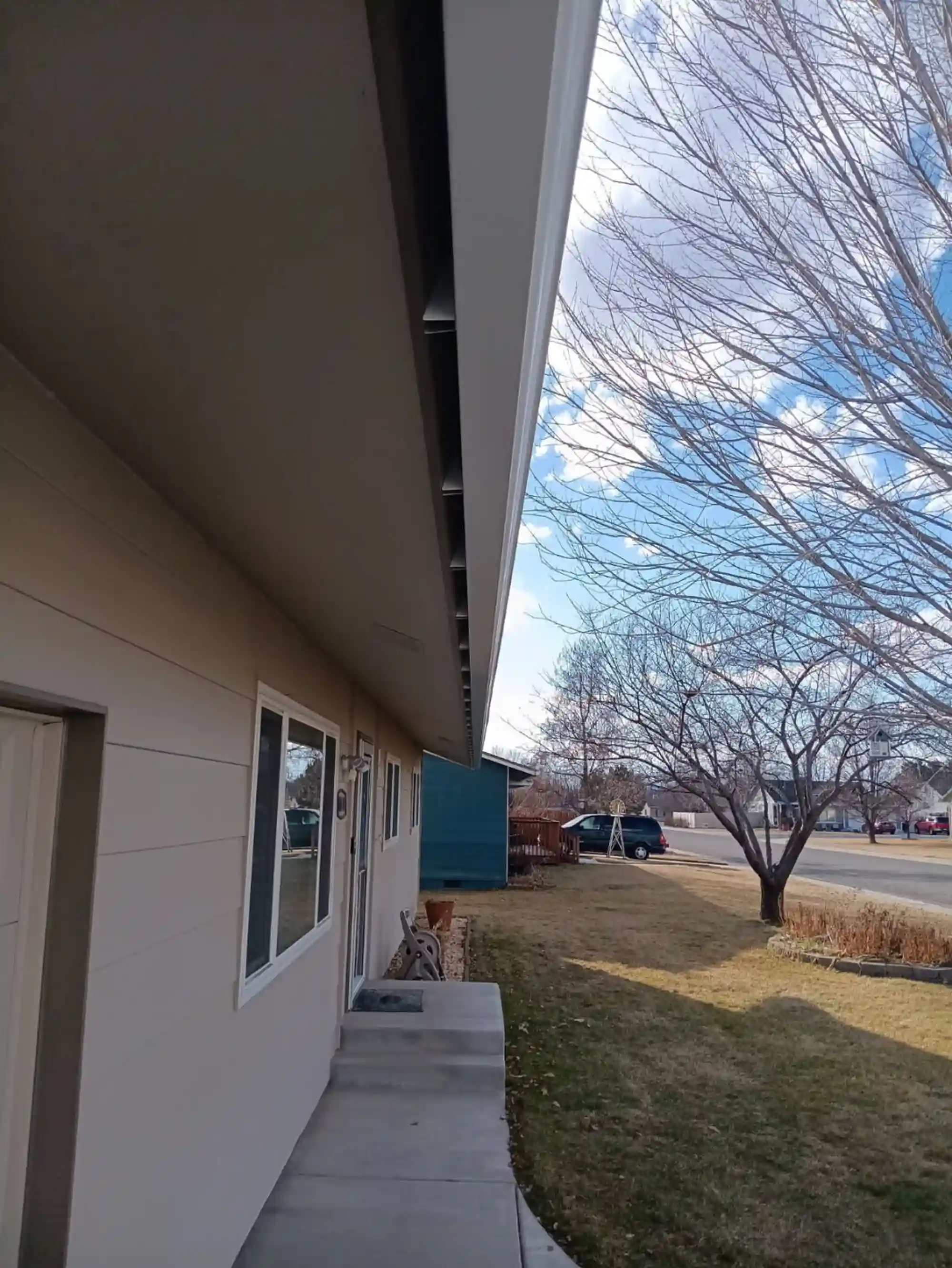 Commercial gutter downspout detail
